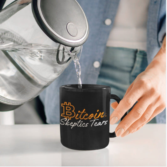 Bitcoin Skeptics Tears Mug, Crypto HODLer Coffee Cup
