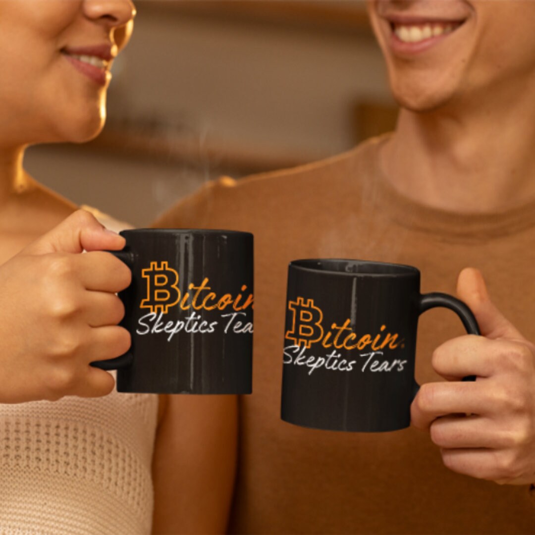 Bitcoin Skeptics Tears Mug, Crypto HODLer Coffee Cup