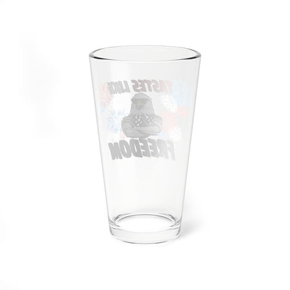 Taste Like Freedom Pint Glass: Funny Gift for Craft Beer Fans