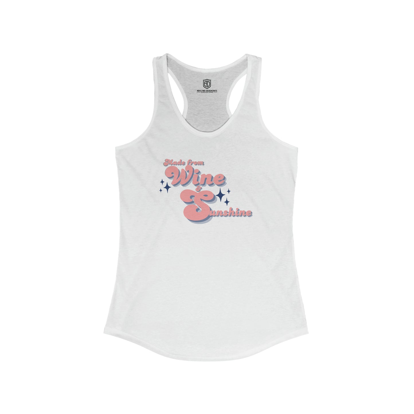 Made from Wine & Sunshine Women's Racerback Playful Tank Top