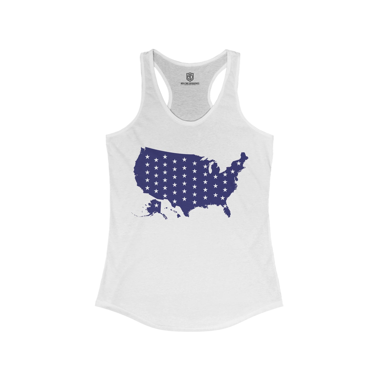 USA All Day Women's Rackerback Patriotic Tank Top