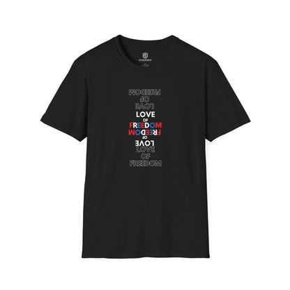 Love of Freedom: Patriotic Font Unisex Shirt America T-shirt