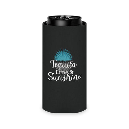 Tequila Lime & Sunshine Can Cooler Party Essential "Coozie"