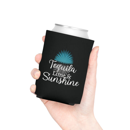 Tequila Lime & Sunshine Can Cooler Party Essential "Coozie"