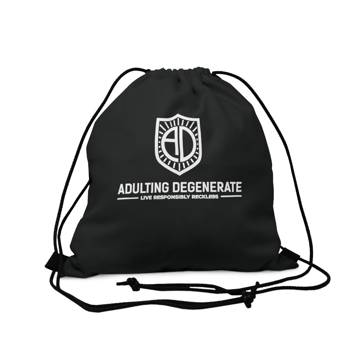 Adulting Degenerate Lifestyle Drawstring Bag Everyday Bag