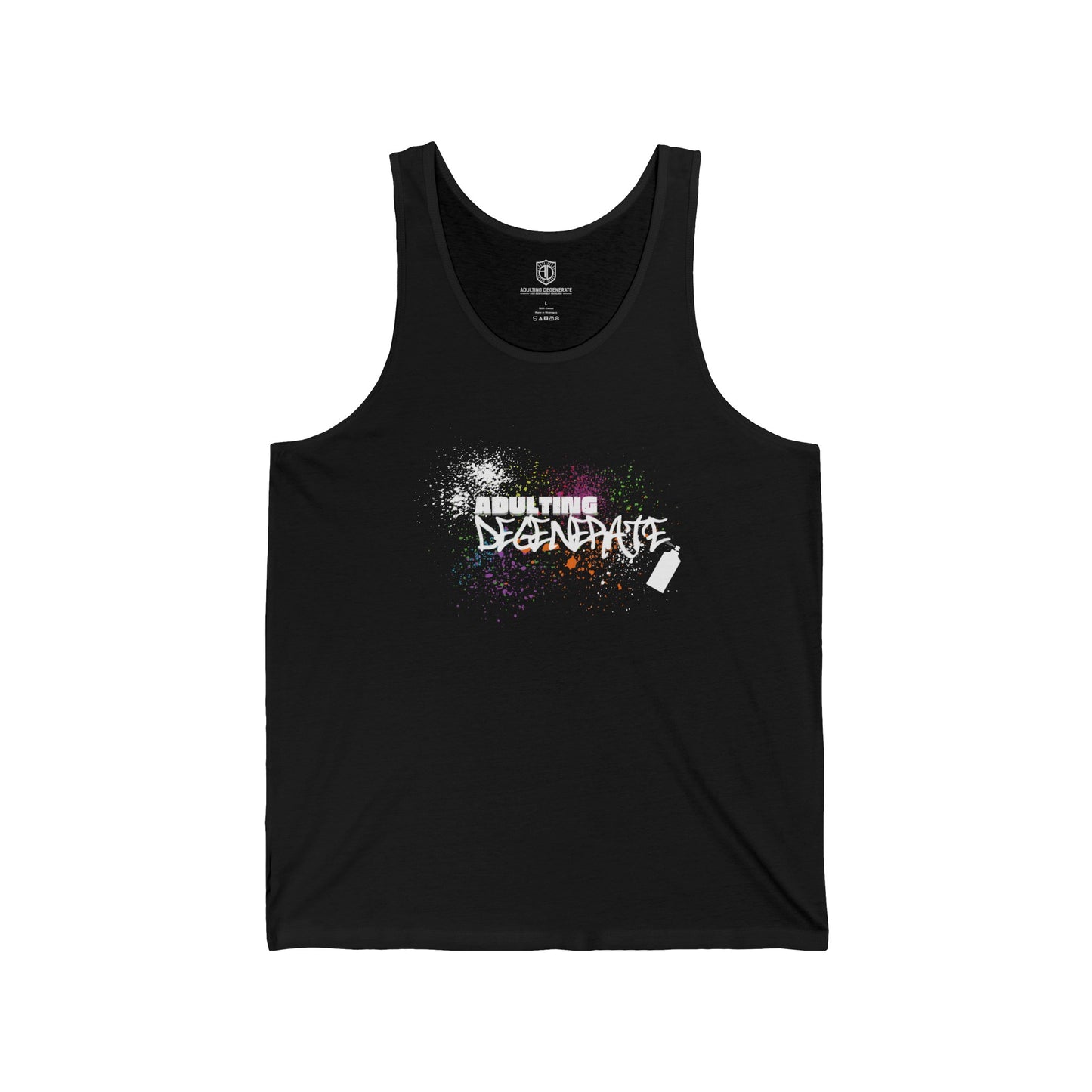 Adulting Degenerate Graffiti Unisex Tank Relaxing Tank Top