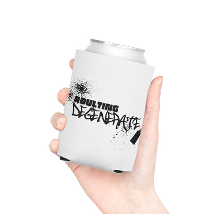 Adulting Degenerate Graffiti  Can Cooler Party Essential "Coozie"