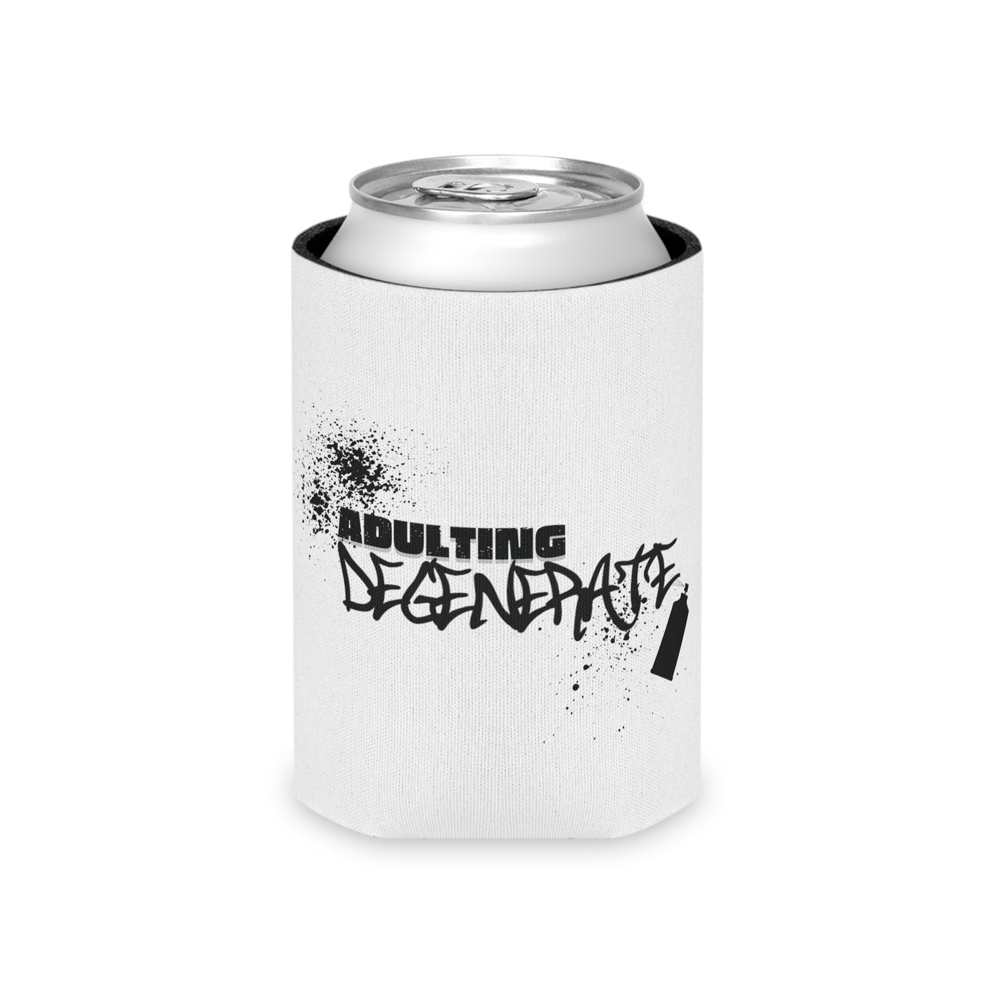 Adulting Degenerate Graffiti  Can Cooler Party Essential "Coozie"