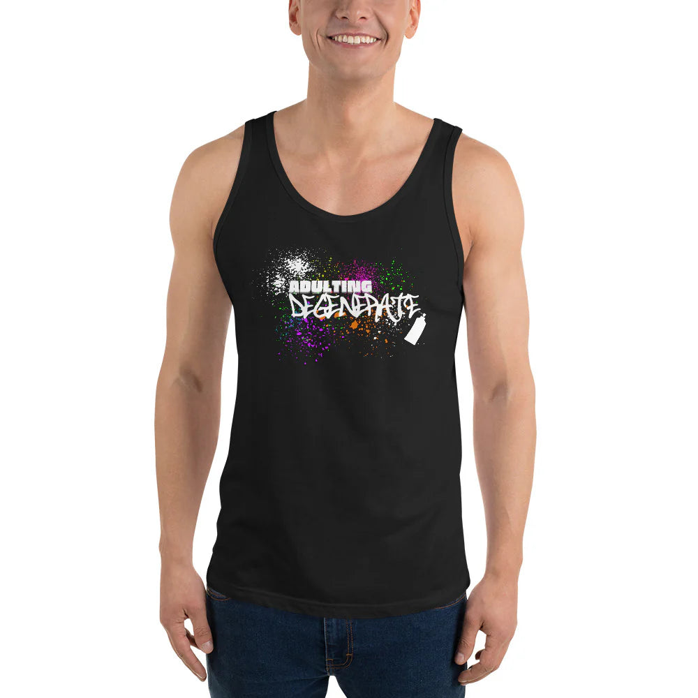 Adulting Degenerate Graffiti Unisex Tank Relaxing Tank Top