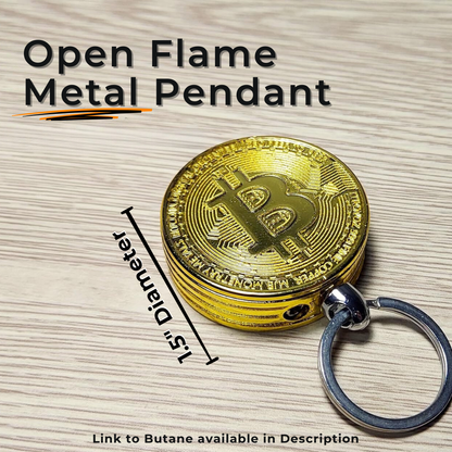 Bitcoin Gold Coin Butane Lighter, Novelty Cryptocurrency Lighter (NO Butane Included)