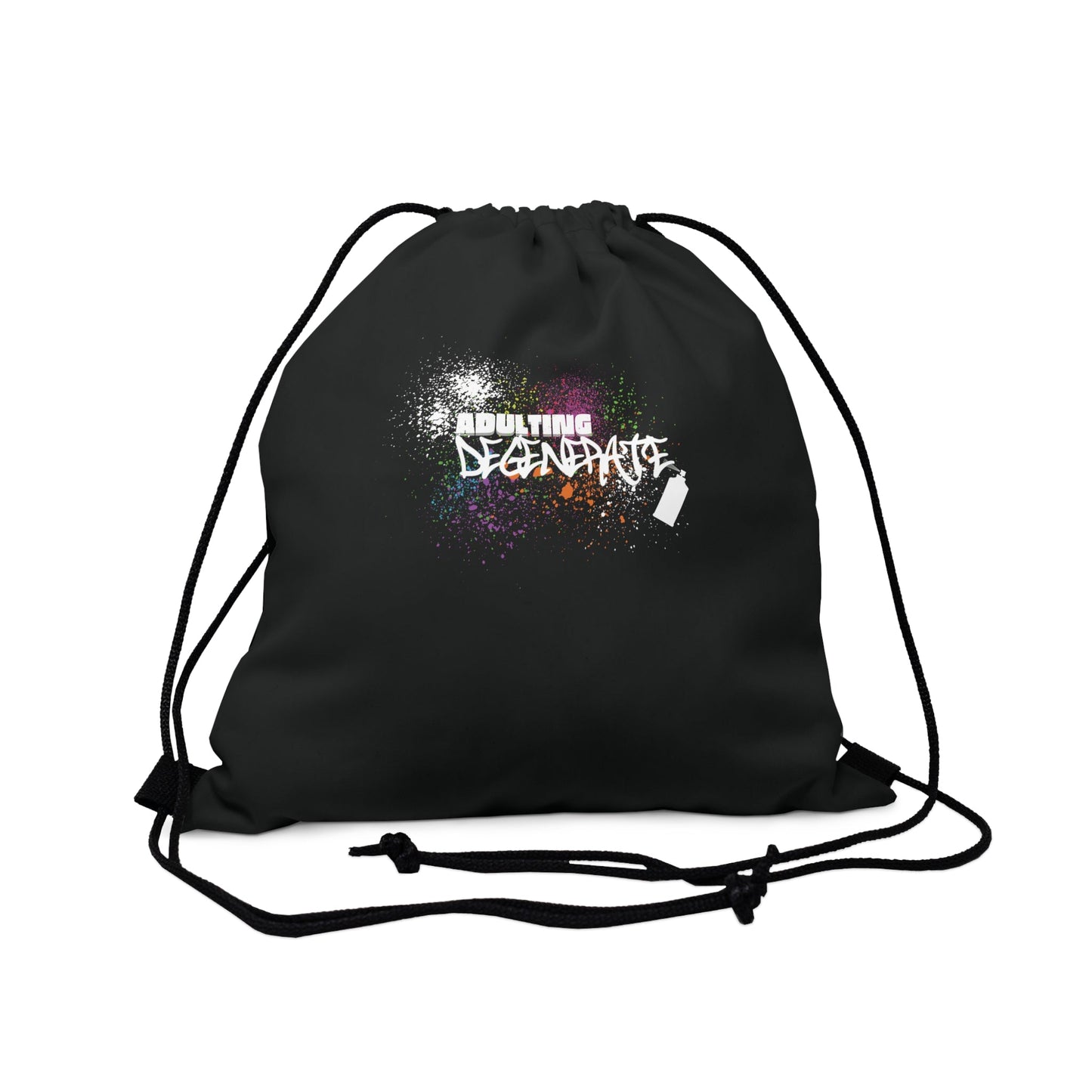 Adulting Degenerate Graffiti Drawstring Bag Everyday Bag - Adulting Degenerate LLC