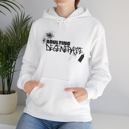 Adulting Degenerate Graffiti Unisex Hoodie Funny Sweatshirt - Adulting Degenerate LLC