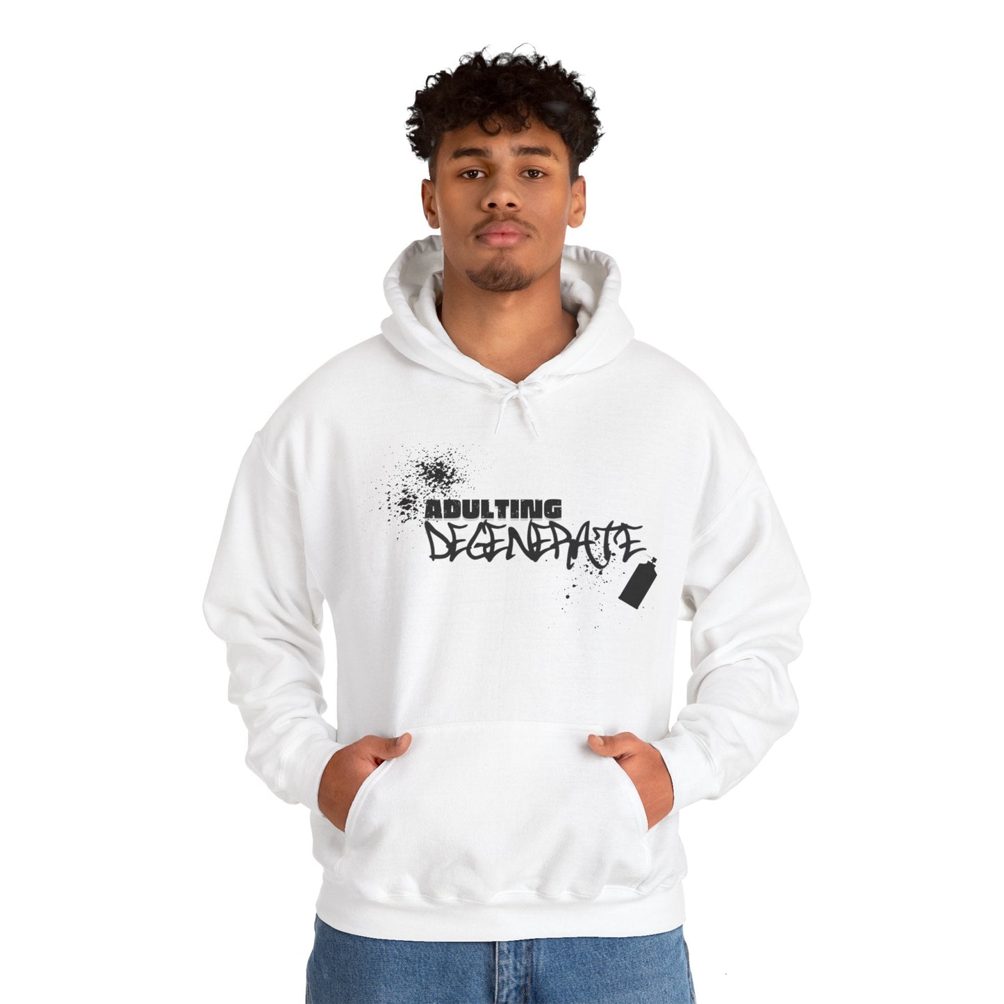 Adulting Degenerate Graffiti Unisex Hoodie Funny Sweatshirt - Adulting Degenerate LLC