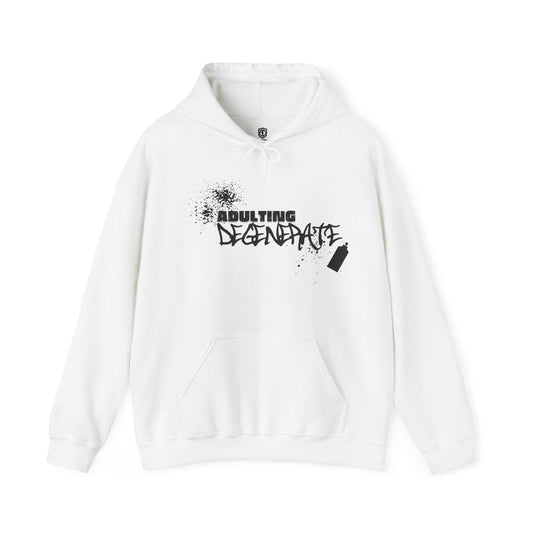 Adulting Degenerate Graffiti Unisex Hoodie Funny Sweatshirt - Adulting Degenerate LLC