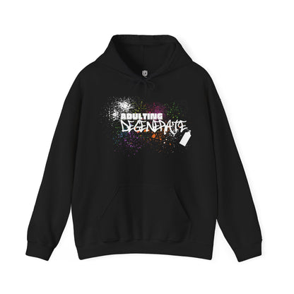 Adulting Degenerate Graffiti Unisex Hoodie Funny Sweatshirt - Adulting Degenerate LLC