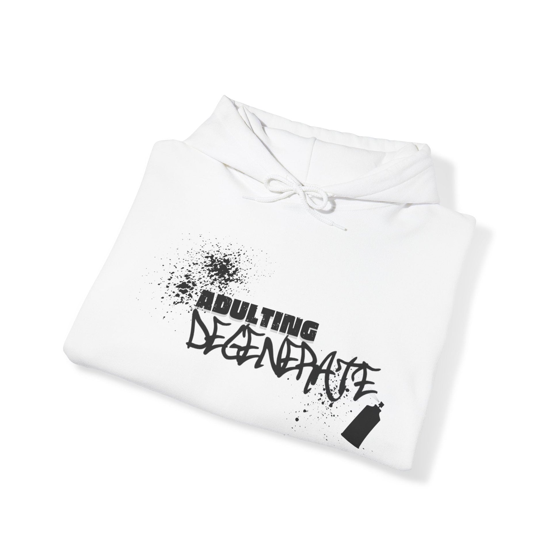 Adulting Degenerate Graffiti Unisex Hoodie Funny Sweatshirt - Adulting Degenerate LLC