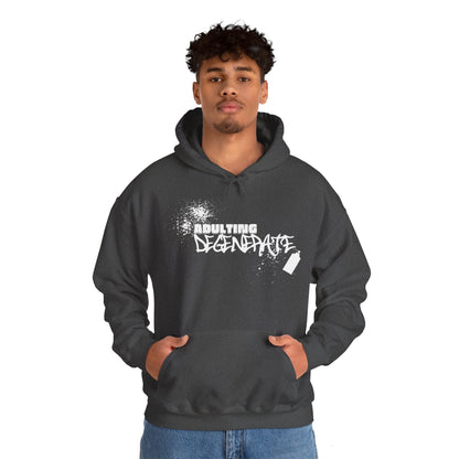 Adulting Degenerate Graffiti Unisex Hoodie Funny Sweatshirt - Adulting Degenerate LLC