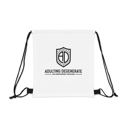 Adulting Degenerate Lifestyle Drawstring Bag Everyday Bag - Adulting Degenerate LLC