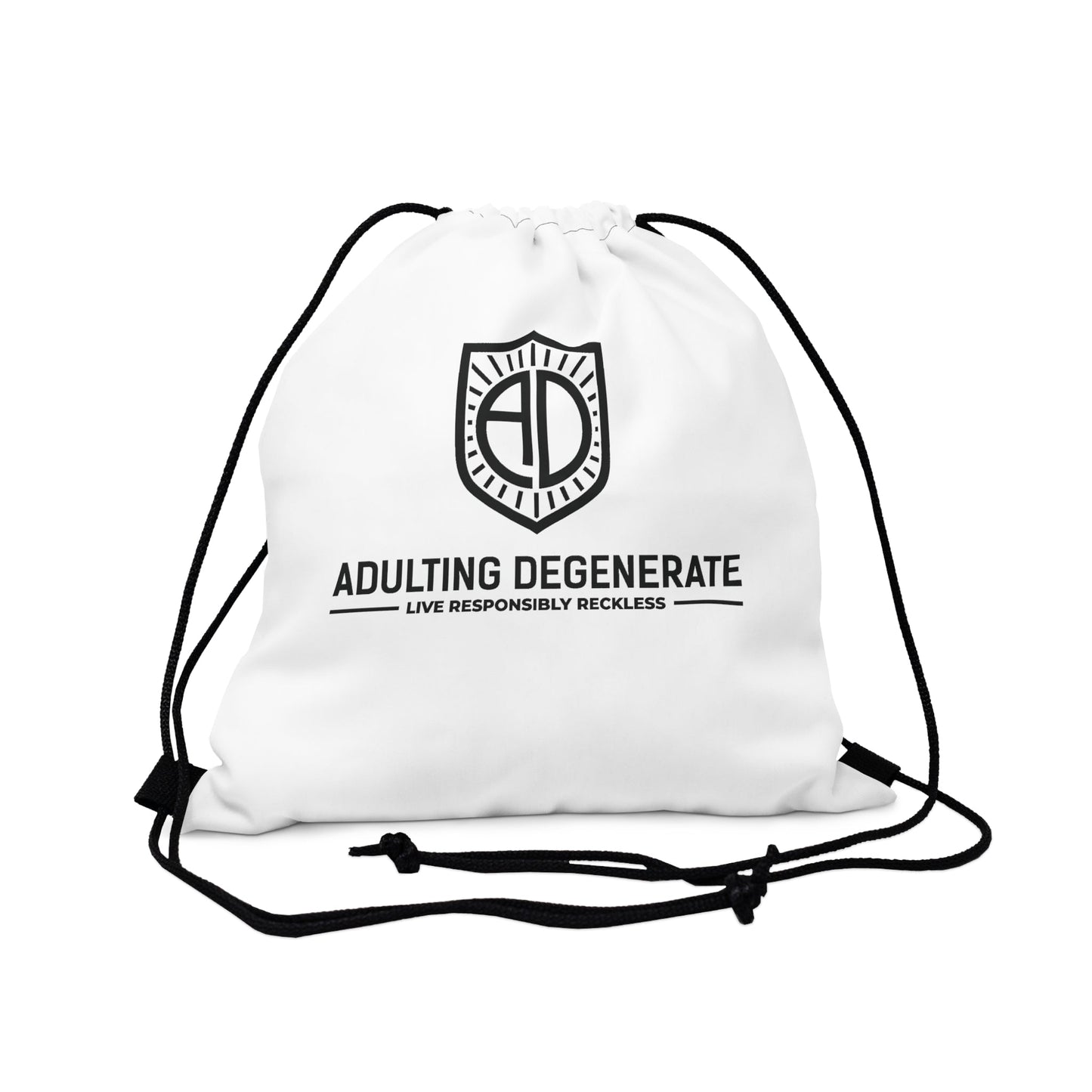 Adulting Degenerate Lifestyle Drawstring Bag Everyday Bag - Adulting Degenerate LLC