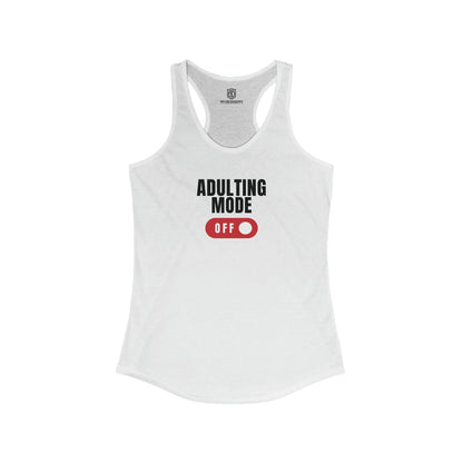 Adulting Mode Off Women's Rackerback Playful Tank Top - Adulting Degenerate LLC