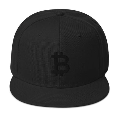 Bitcoin Embroidered 3D Puff Logo Snapback Hat Crypto Accessories - Adulting Degenerate LLC