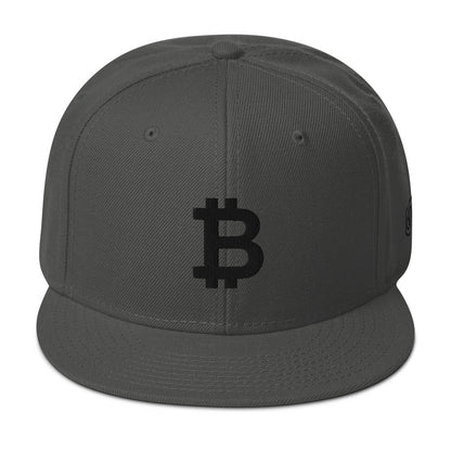 Bitcoin Embroidered 3D Puff Logo Snapback Hat Crypto Accessories - Adulting Degenerate LLC