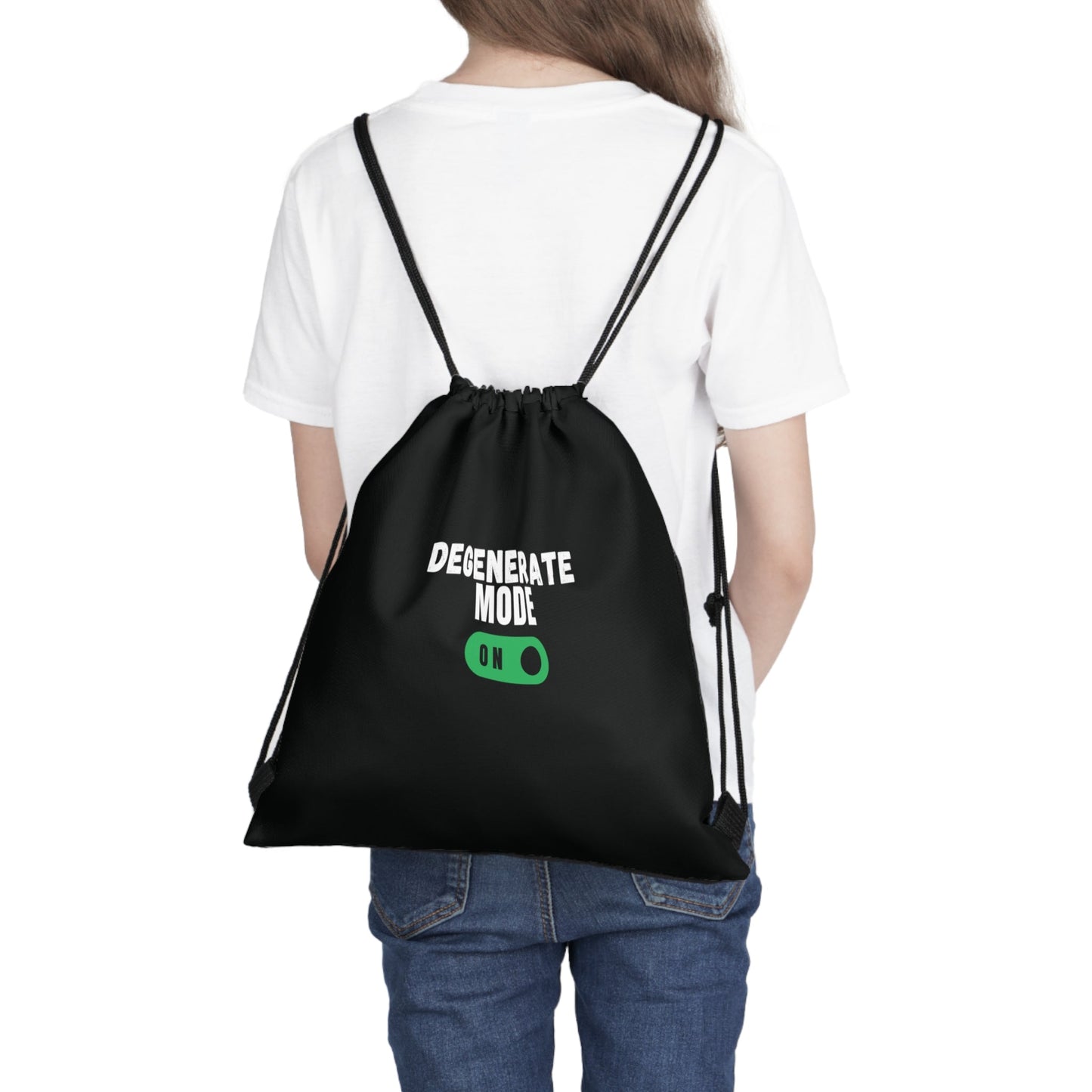 Degenerate Mode On Drawstring Bag Everyday Bag - Adulting Degenerate LLC