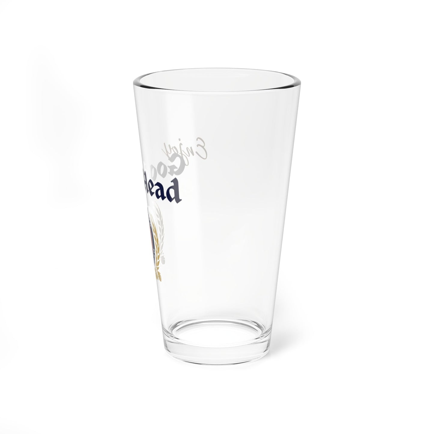 Enjoy Good Head Beer Glass American Beer Inspired Pint Glass: Funny Gift for Craft Beer Fans - Adulting Degenerate LLC