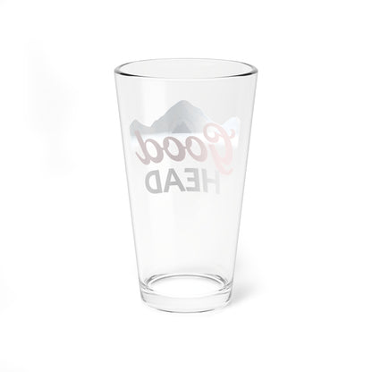 Good Head Beer Glass American Beer Inspired Pint Glass: Funny Gift for Craft Beer Fans - Adulting Degenerate LLC