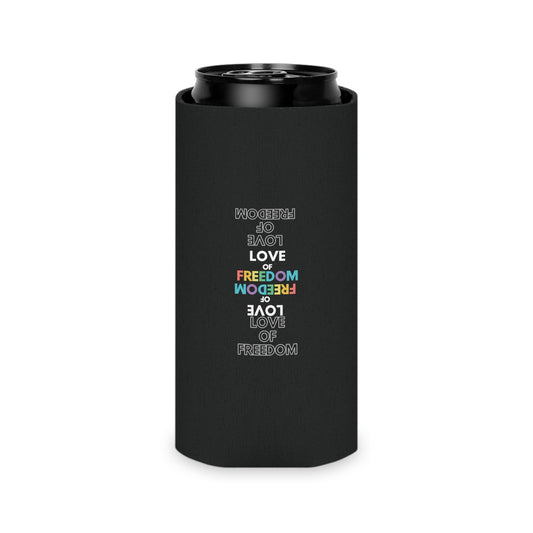 Love of Freedom: Rainbow Font Can Cooler Party Essential "Coozie" - Adulting Degenerate LLC