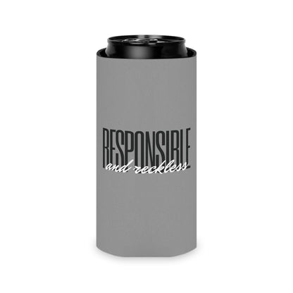 Responsible & Reckless Can Cooler Party Essential "Coozie" - Adulting Degenerate LLC