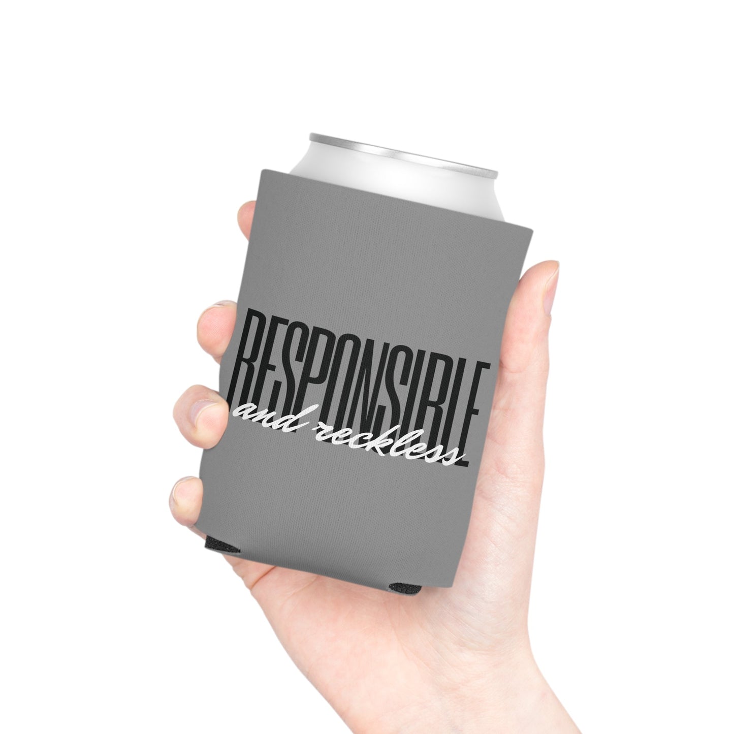 Responsible & Reckless Can Cooler Party Essential "Coozie" - Adulting Degenerate LLC