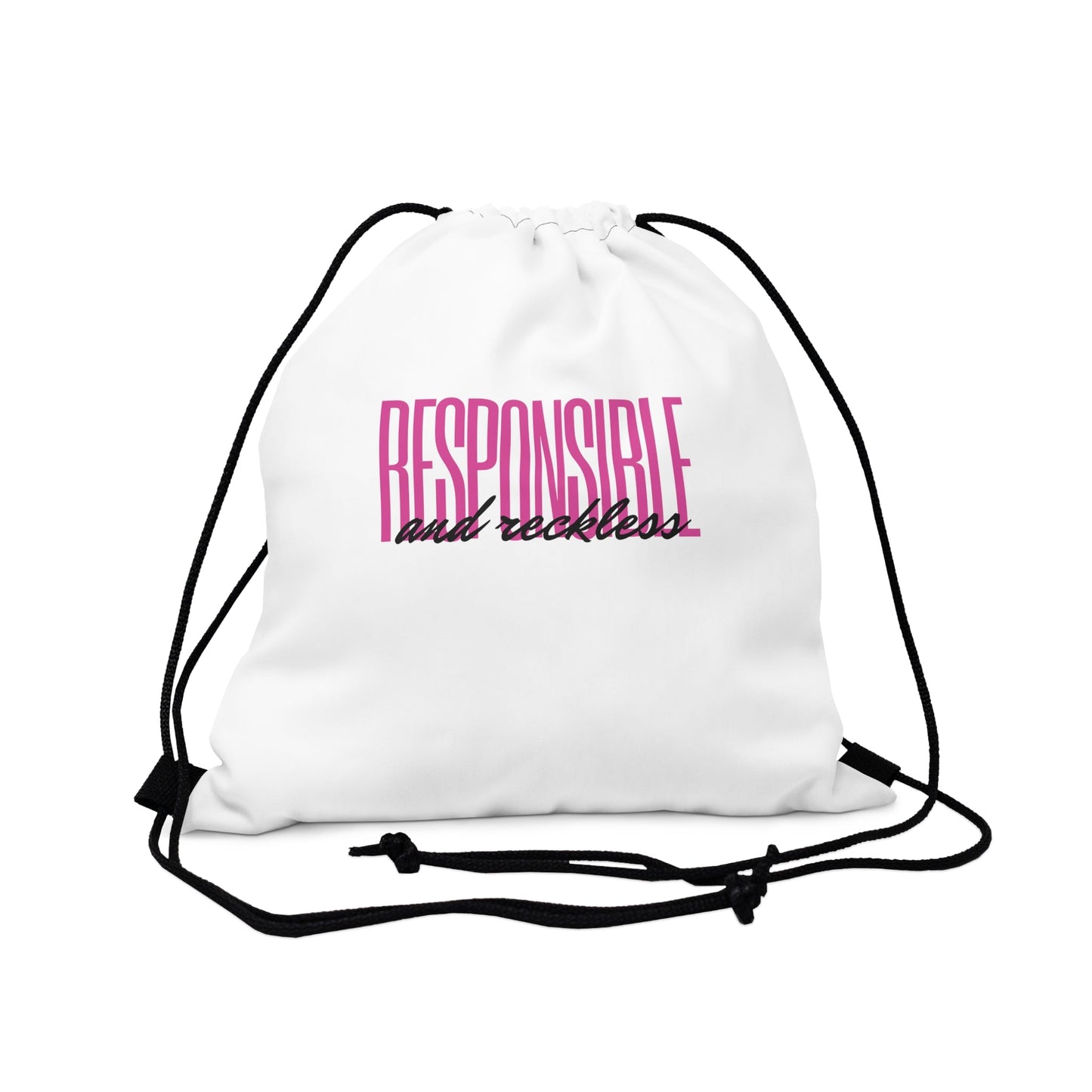 Responsible & Reckless Drawstring Bag Everyday Bag - Adulting Degenerate LLC