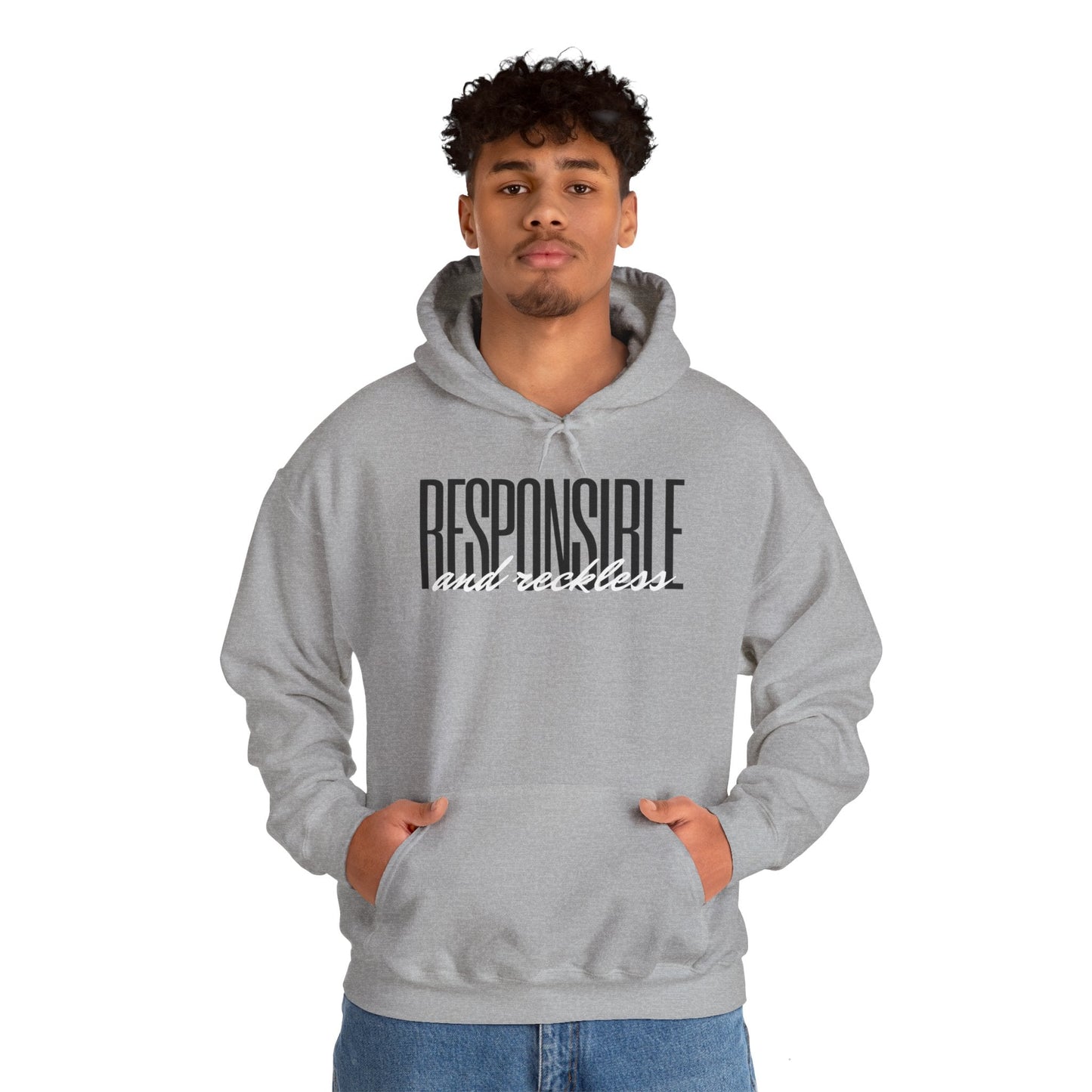 Responsible & Reckless Unisex Hoodie Funny Sweatshirt - Adulting Degenerate LLC