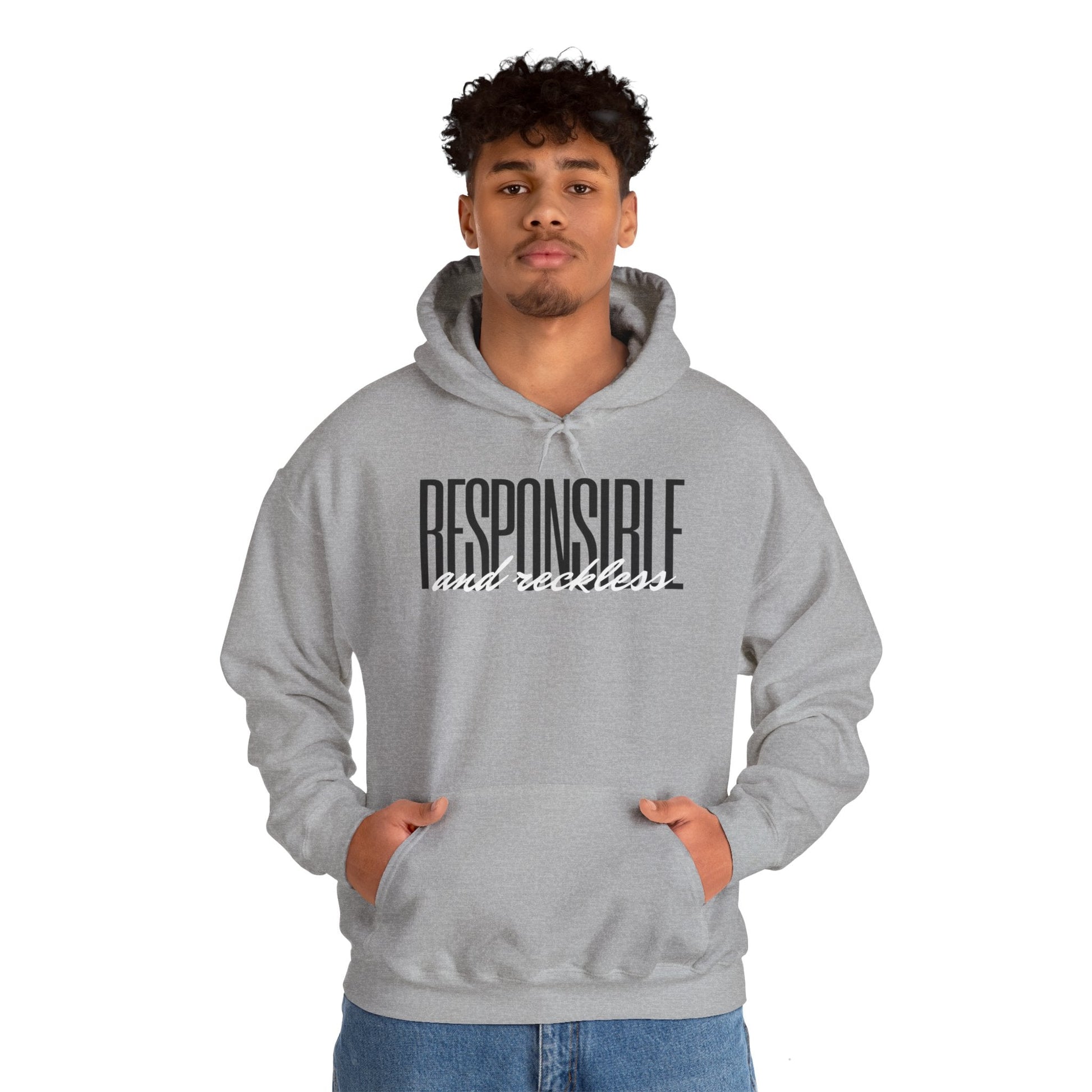 Responsible & Reckless Unisex Hoodie Funny Sweatshirt - Adulting Degenerate LLC