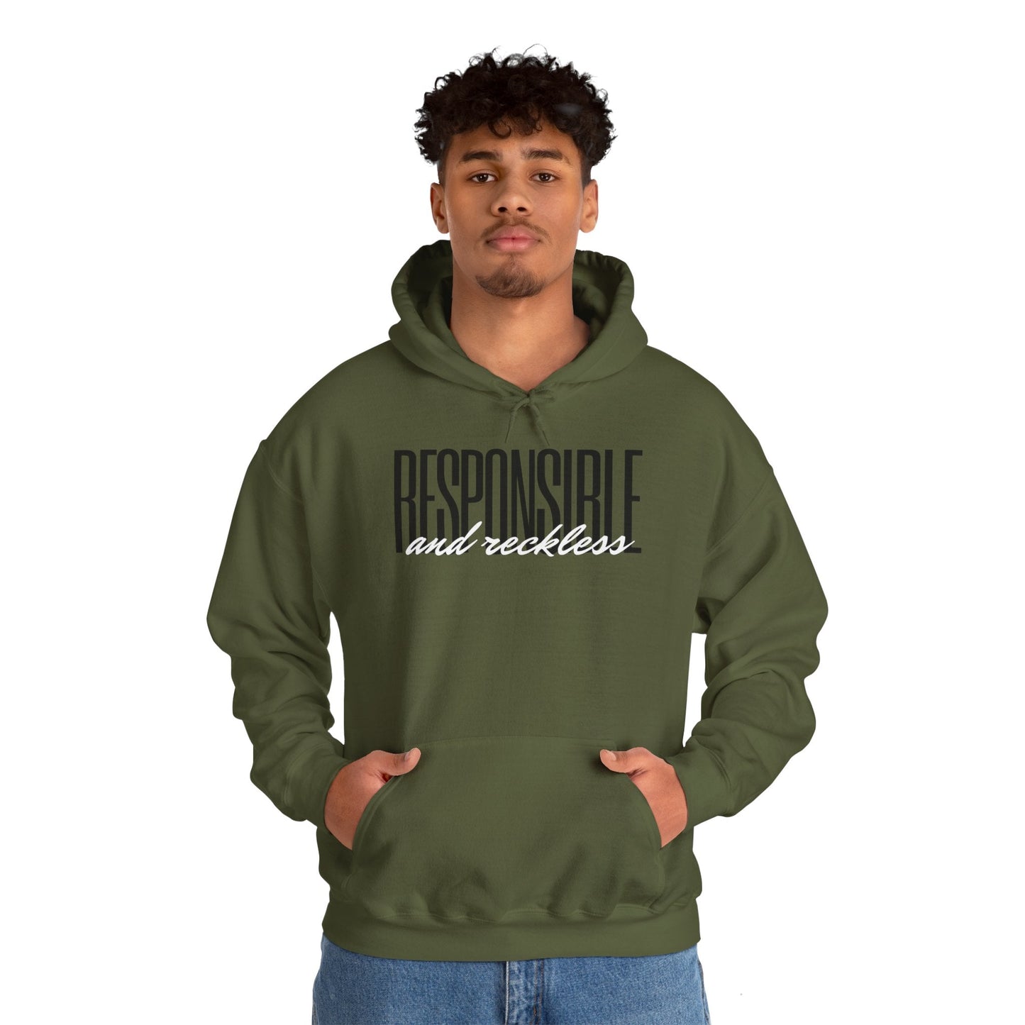 Responsible & Reckless Unisex Hoodie Funny Sweatshirt - Adulting Degenerate LLC