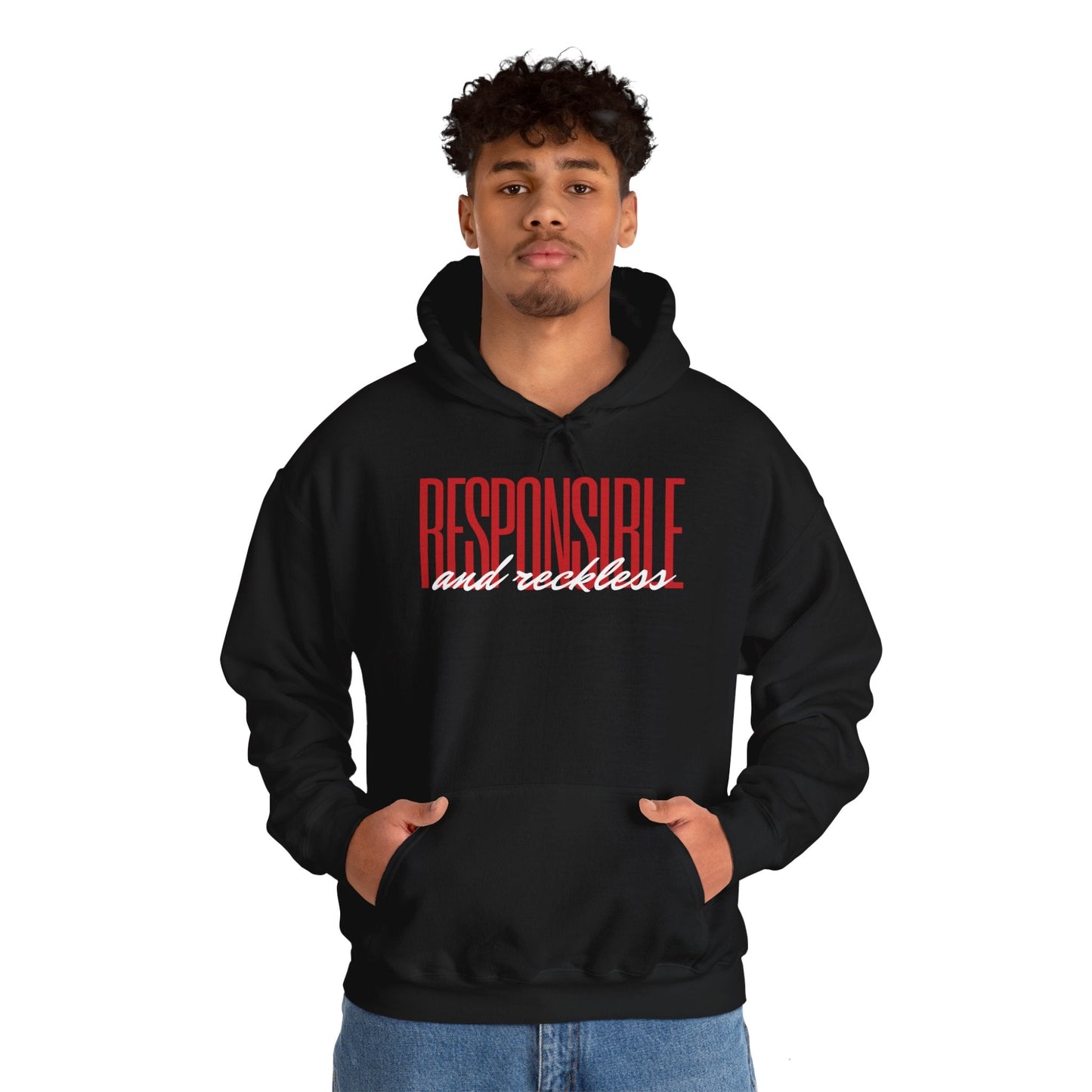 Responsible & Reckless Unisex Hoodie Funny Sweatshirt - Adulting Degenerate LLC