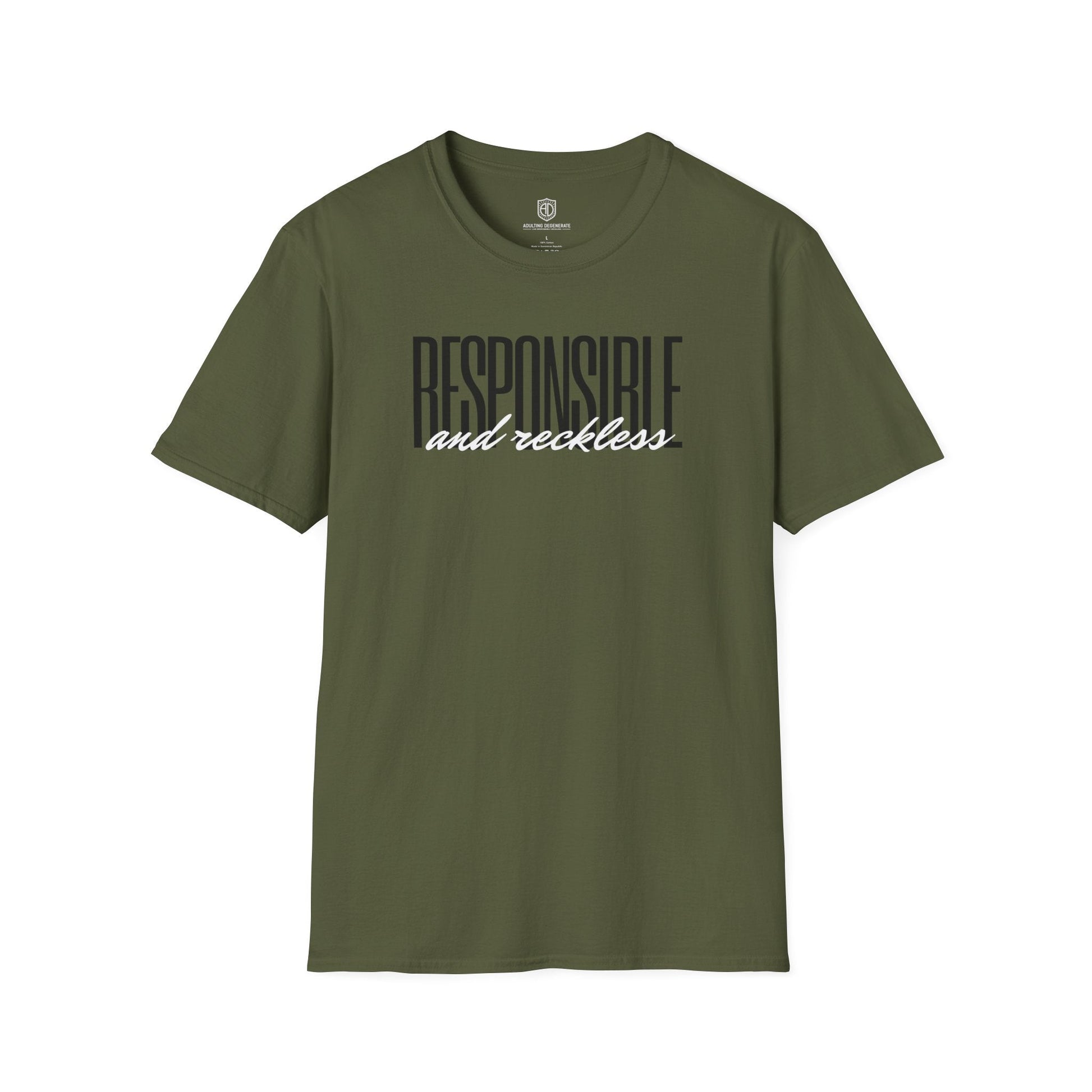 Responsible & Reckless Unisex Shirt Trendy T-shirt - Adulting Degenerate LLC