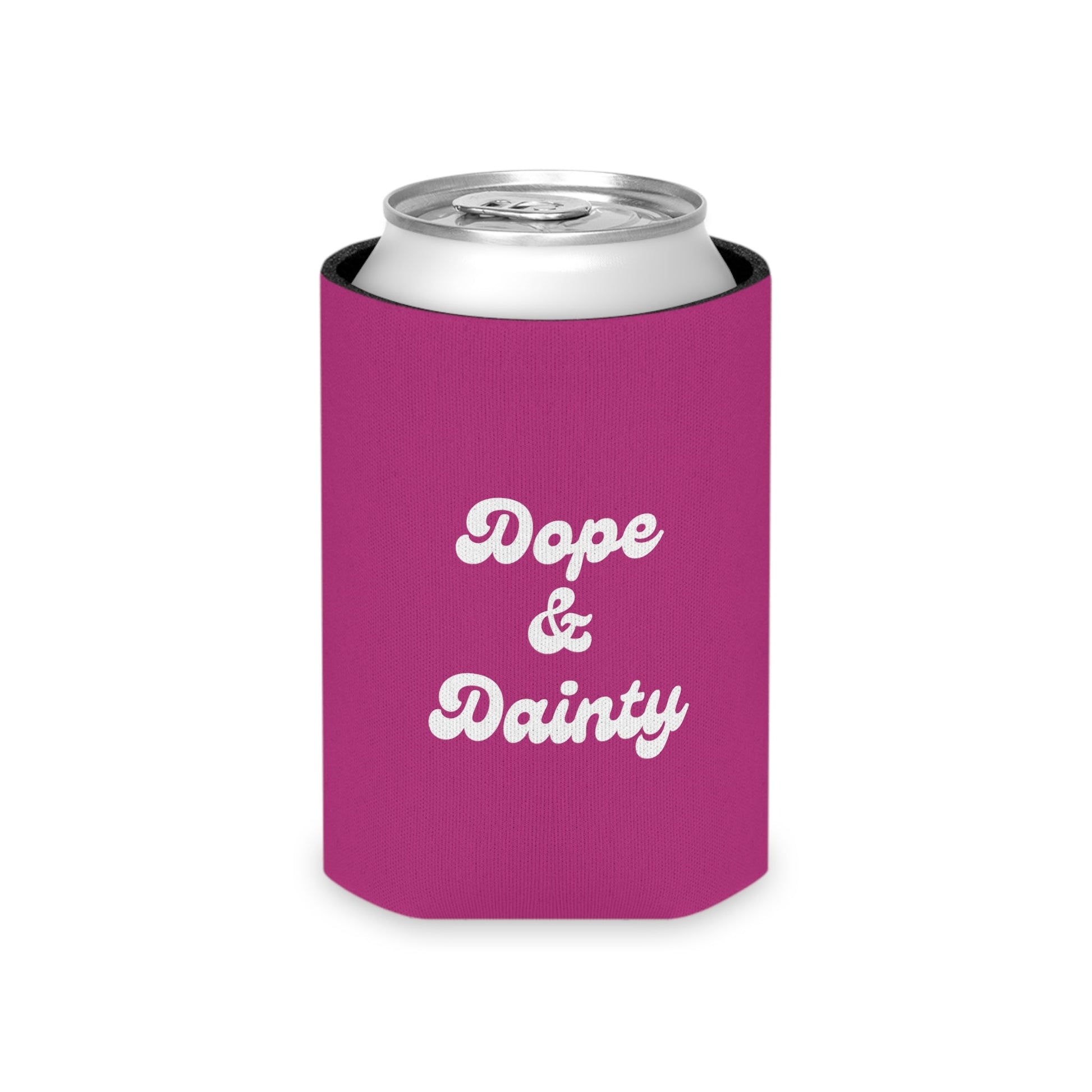 Retro Dope & Dainty Can Cooler Party Essential "Coozie" - Adulting Degenerate LLC