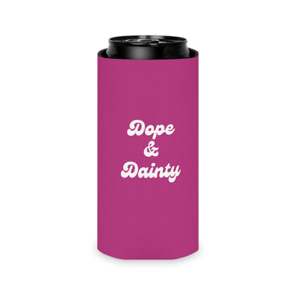 Retro Dope & Dainty Can Cooler Party Essential "Coozie" - Adulting Degenerate LLC