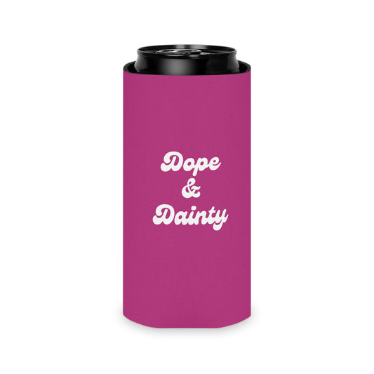 Retro Dope & Dainty Can Cooler Party Essential "Coozie" - Adulting Degenerate LLC