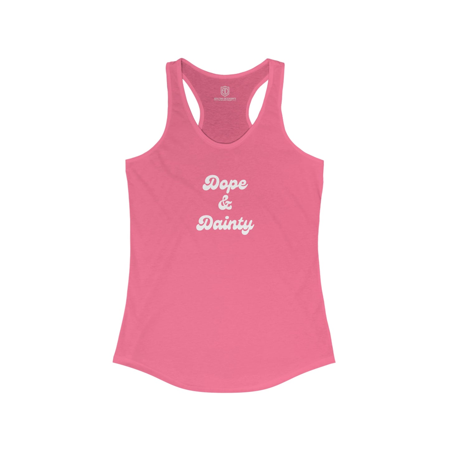 Retro Dope & Dainty Women's Rackerback Playful Tank Top - Adulting Degenerate LLC