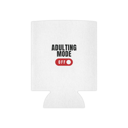 White Adulting Mode Off Can Cooler Party Essential "Coozie" - Adulting Degenerate LLC